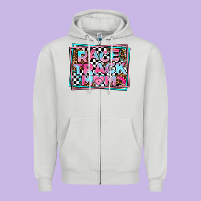 Race Track Mom Zipper Hoodie Designed By Adodesignshop