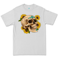 Dove Grey skull flowers and gemstone Premium Tee - Artiststas
