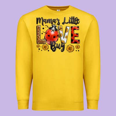 Mama's Little Love Bug Premium Sweatshirt Designed By Lillyallendesigns