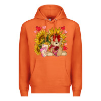 Carrot valentines day sunflowers with bear hjf Premium Hoodie - NancyCooperArtShop