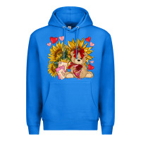 True Royal valentines day sunflowers with bear hjf Premium Hoodie - NancyCooperArtShop