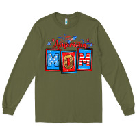 Army Green American mom Long Sleeve Tee - Neo Western