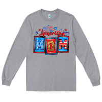 Heather Grey American mom Long Sleeve Tee - Neo Western