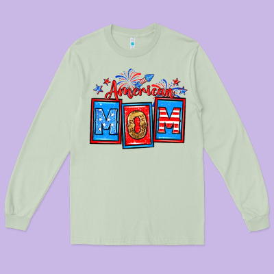 American Mom Long Sleeve Tee Designed By Neo Western