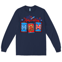 Navy American mom Long Sleeve Tee - Neo Western