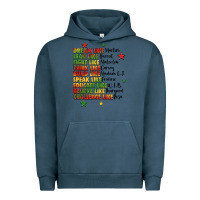 Pigment Midnight Navy inspiring black leaders juneteenth Urban Hoodie - LillyAllenDesigns