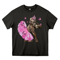 Asphalt Baby Gorilla With Tutu Heavy Core Tee - LillyAllenDesigns