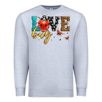 Heather Grey love bug lady bug Premium Sweatshirt - LillyAllenDesigns