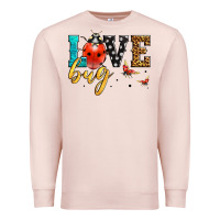Pale Pink love bug lady bug Premium Sweatshirt - LillyAllenDesigns