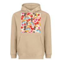 Mushroom back to school seamless pattern 1 (3600x3600) Heavyweight Hoodie - AdoDesignShop
