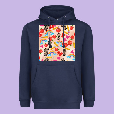 Back To School Seamless Pattern 1 (3600x3600) Heavyweight Hoodie Designed By Adodesignshop