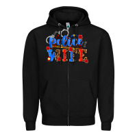 Black police wife Zipper Hoodie - AdoDesignShop