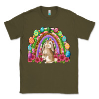 Army Green Easter rainbow Bunny Easter Day Classic Tee - Neo Western