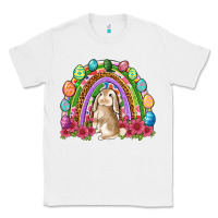 White Easter rainbow Bunny Easter Day Classic Tee - Neo Western