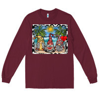 Burgundy summer gnome mousepad Long Sleeve Tee - SublimationCraftShop