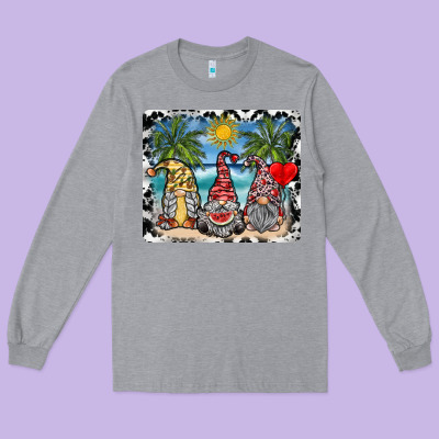 Summer Gnome Mousepad Long Sleeve Tee Designed By Sublimationcraftshop