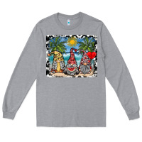 Heather Grey summer gnome mousepad Long Sleeve Tee - SublimationCraftShop