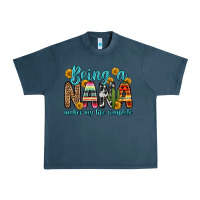 Midnight Navy being a nana makes my life complete Urban Heavy Tee - Zillion Design Studio