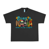 Pigment Black being a nana makes my life complete Urban Heavy Tee - Zillion Design Studio