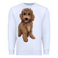 White maltipoo Premium Sweatshirt - BarkalooDesign