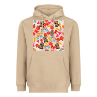 Mushroom back to school seamless pattern 2 (3600x3600) Heavyweight Hoodie - AdoDesignShop