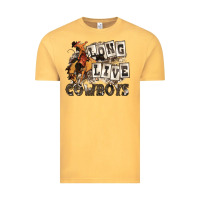 Vintage Mustard long live cowboys Vintage Tee - Zillion Design Studio