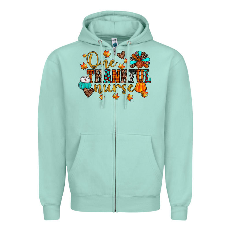 One Thankful Nurse Zipper Hoodie by JahusDesignShop | Teevron