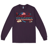 Plum American Teacher 4th of July Long Sleeve Tee - CowGirlArtShop