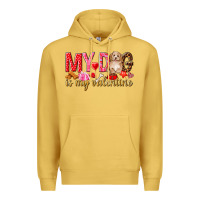 Antique Gold my dog is my valentine Premium Hoodie - NancyCooperArtShop