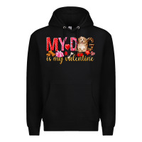 Black my dog is my valentine Premium Hoodie - NancyCooperArtShop