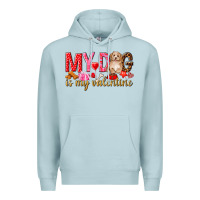 Blue Mist my dog is my valentine Premium Hoodie - NancyCooperArtShop