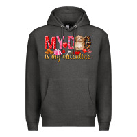 Charcoal Heather my dog is my valentine Premium Hoodie - NancyCooperArtShop