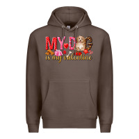Coffee my dog is my valentine Premium Hoodie - NancyCooperArtShop