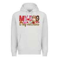Dove Grey my dog is my valentine Premium Hoodie - NancyCooperArtShop