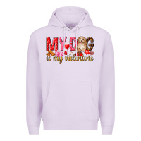Lilac my dog is my valentine Premium Hoodie - NancyCooperArtShop