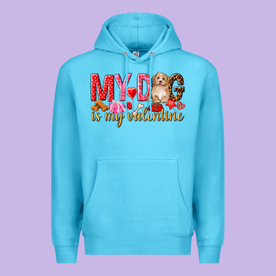 My Dog Is My Valentine Premium Hoodie Designed By Nancycooperartshop