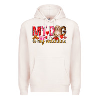 Pale Pink my dog is my valentine Premium Hoodie - NancyCooperArtShop