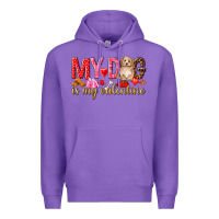 Purple my dog is my valentine Premium Hoodie - NancyCooperArtShop