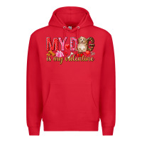 Red my dog is my valentine Premium Hoodie - NancyCooperArtShop