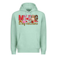 Seafoam my dog is my valentine Premium Hoodie - NancyCooperArtShop