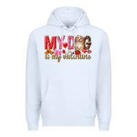 White my dog is my valentine Premium Hoodie - NancyCooperArtShop