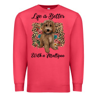 Cardinal life is better with a maltipoo Premium Sweatshirt - BarkalooDesign