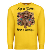 Lemon life is better with a maltipoo Premium Sweatshirt - BarkalooDesign