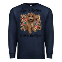 Navy life is better with a maltipoo Premium Sweatshirt - BarkalooDesign