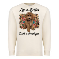 Sandshell life is better with a maltipoo Premium Sweatshirt - BarkalooDesign