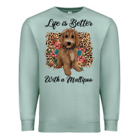 Seafoam life is better with a maltipoo Premium Sweatshirt - BarkalooDesign