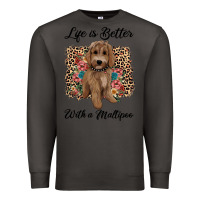 Smoke life is better with a maltipoo Premium Sweatshirt - BarkalooDesign