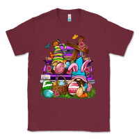 Burgundy Easter gnomies truck Easter Day Classic Tee - Neo Western