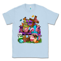 Dusty Blue Easter gnomies truck Easter Day Classic Tee - Neo Western