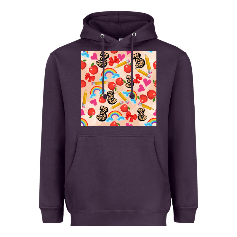 Back To School Seamless Pattern 3 (3600x3600) Heavyweight Hoodie by AdoDesignShop | Teevron